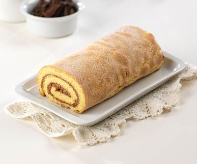 Rullekake med sjokolade