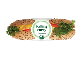 Grov baguette med Kylling Curry