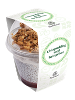 Chiapudding med bringebær